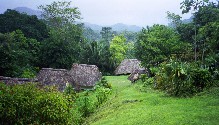 The Pook's Hill Lodge, our hut is just to the left of center