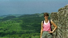 Anna on top of the Xunantunich Mayan Ruins in Belize